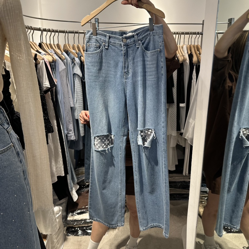 HABLE韓國㊣直郵東大門代購女裝新品休閑推薦人氣25春夏牛仔褲HABLE牛仔褲