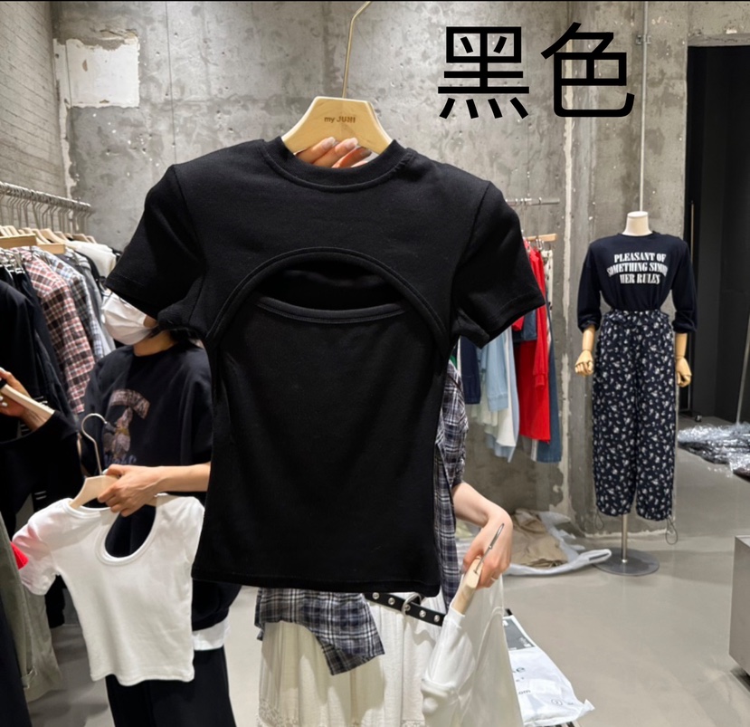 JUNI韓國㊣直郵東大門代購女裝新品人氣熱賣25春夏休閑推薦T恤my juniT恤圖色2