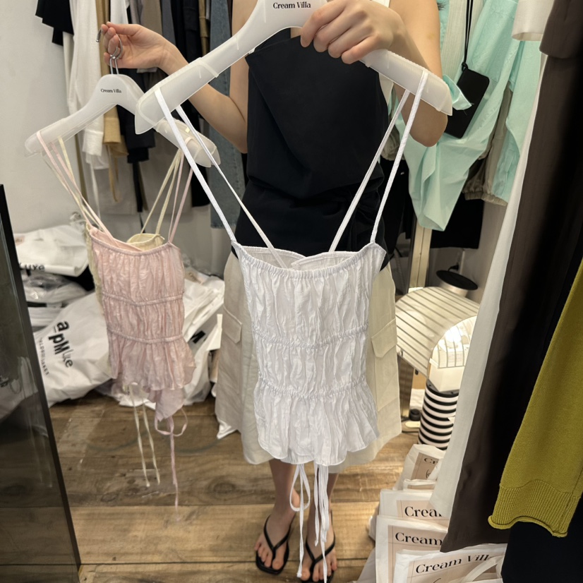 CREAM VILLA韓國直郵㊣東大門實拍女裝新品時尚吊帶背心CREAMVILLA吊帶/背心