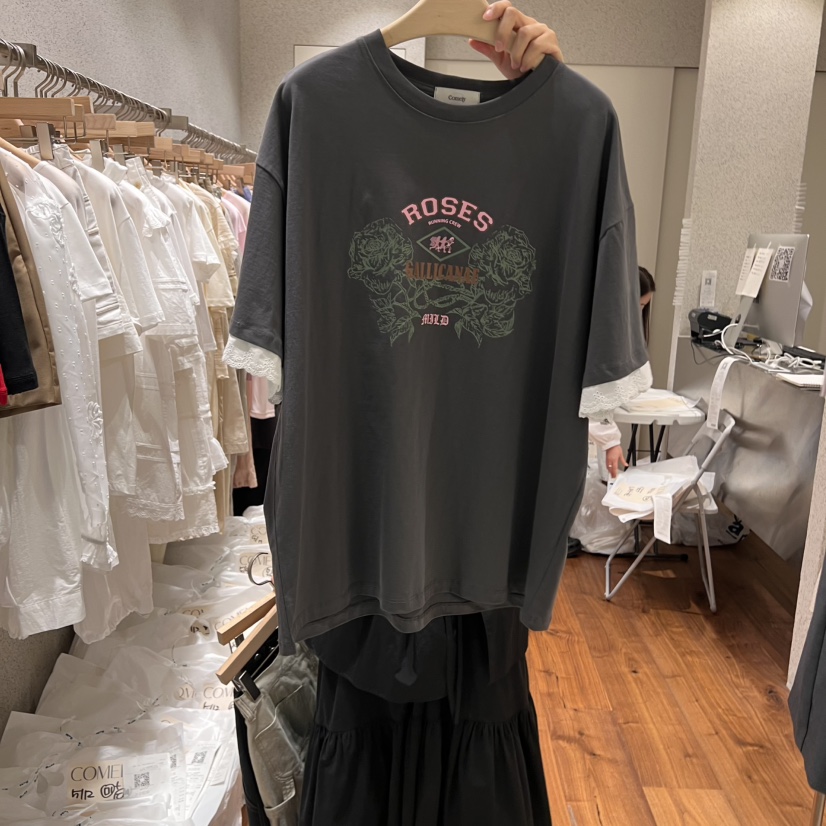 COMELY直郵韓國代購㊣女裝新款25春夏時尚休閑人氣推薦熱賣T恤COMELYT恤圖色2