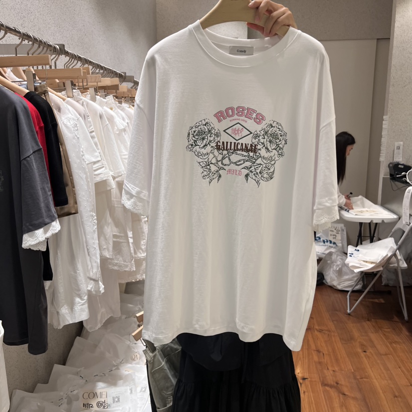 COMELY直郵韓國代購㊣女裝新款25春夏時尚休閑人氣推薦熱賣T恤COMELYT恤圖色3