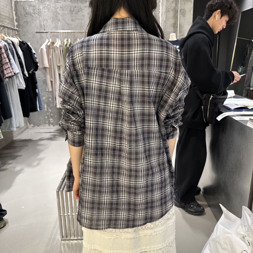 JUNI韓國直郵㊣東大門實拍女裝新款時尚推薦休閑襯衫蕾絲衫my juni襯衫/蕾絲衫