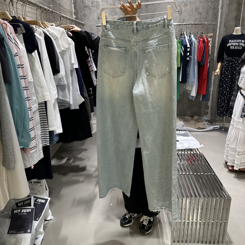 JUNI韓國直郵㊣東大門實拍女裝新品休閑25春夏人氣推薦牛仔褲my juni牛仔褲