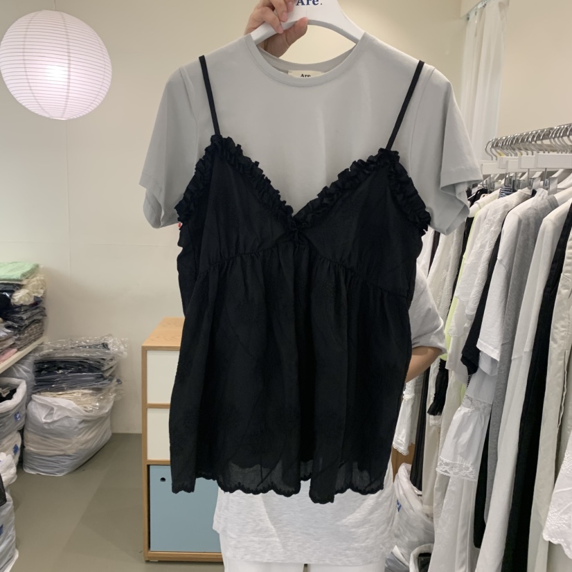 ARE韓國直郵㊣東大門實拍女裝新品休閑25春夏吊帶背心不含內搭ARE YOU/ARE吊帶/背心圖色2