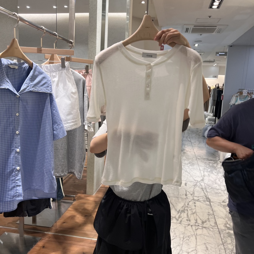 COMELY直郵韓國代購㊣女裝新款熱賣人氣25春夏時尚休閑推薦T恤COMELYT恤圖色4