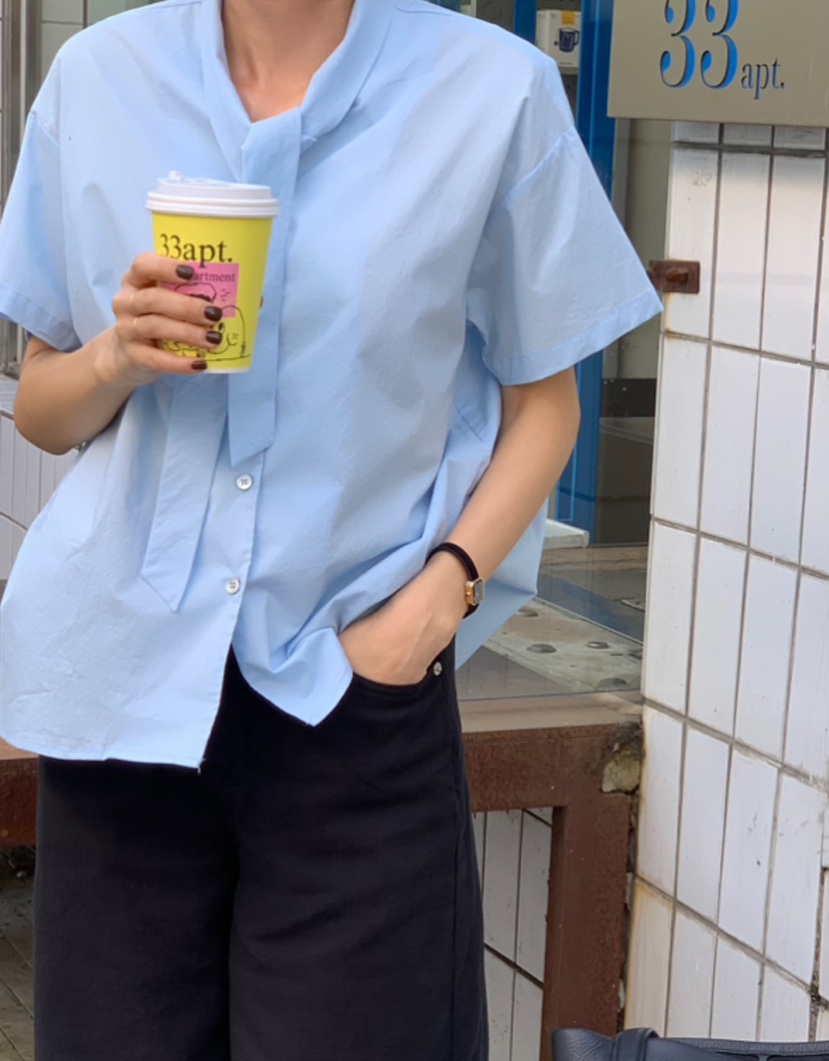A Flan韓國㊣直郵東大門代購女裝新品休閑推薦25春夏襯衫蕾絲衫AFN/A Flan襯衫/蕾絲衫