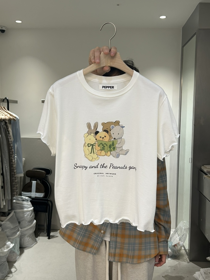 PEPPER-L韓國直郵㊣女裝新品熱賣25春夏時尚推薦人氣休閑T恤PEPPERT恤圖色2