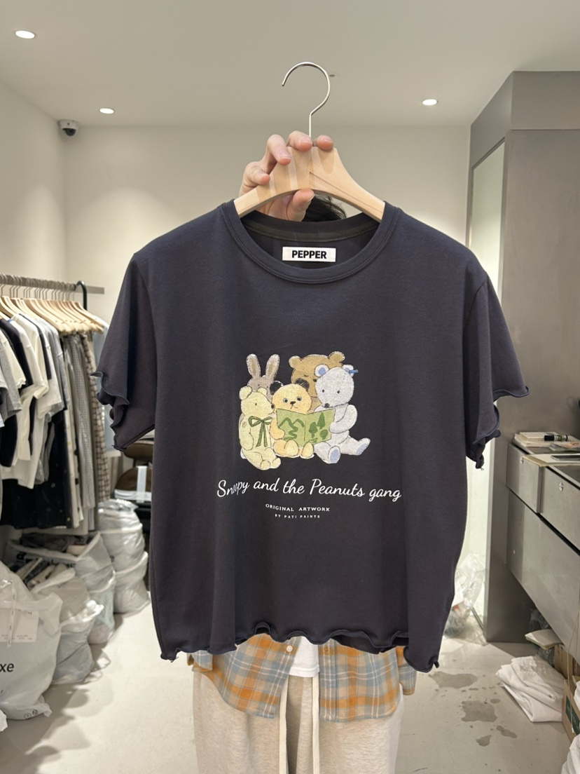 PEPPER-L韓國直郵㊣女裝新品熱賣25春夏時尚推薦人氣休閑T恤PEPPERT恤圖色3