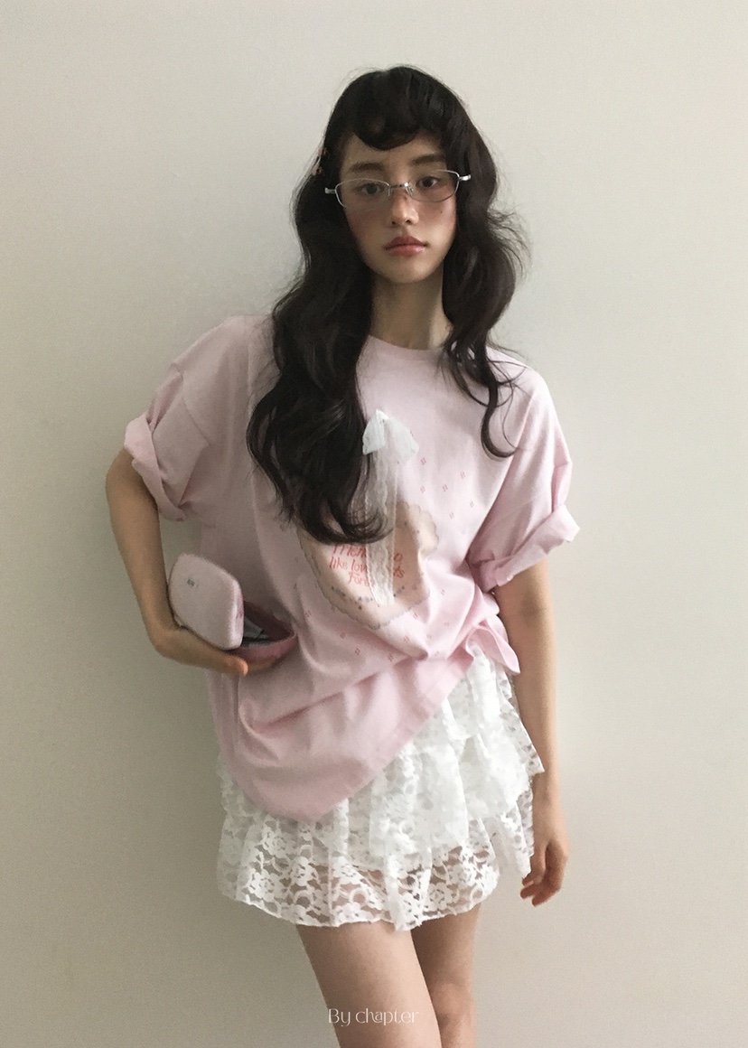 BY CHAPTER直郵韓國代購㊣女裝新款熱賣人氣休閑推薦25春夏T恤ChapterT恤圖色2