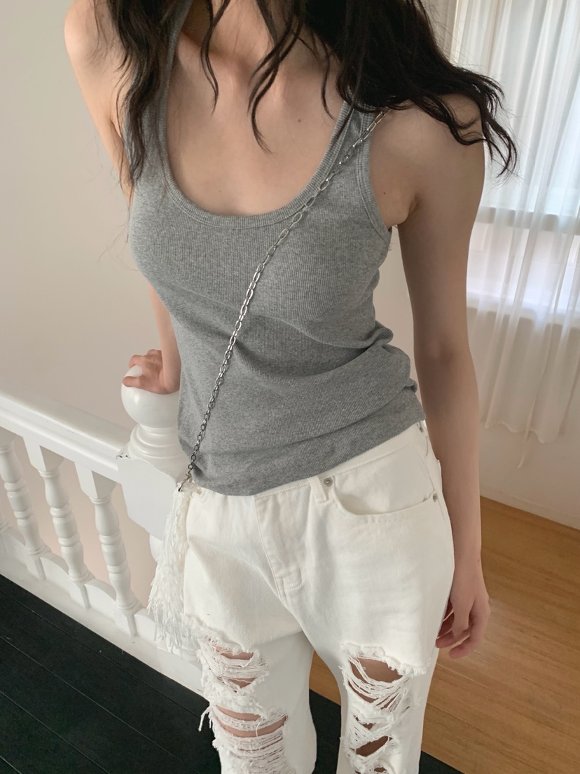 JKICHI韓國直郵㊣東大門實拍女裝新款休閑熱賣25春夏吊帶背心JKICHI吊帶/背心