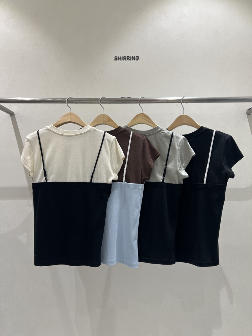 SHIRRING韓國直郵㊣東大門實拍女裝新品人氣時尚25春夏休閑T恤SHIRRINGT恤