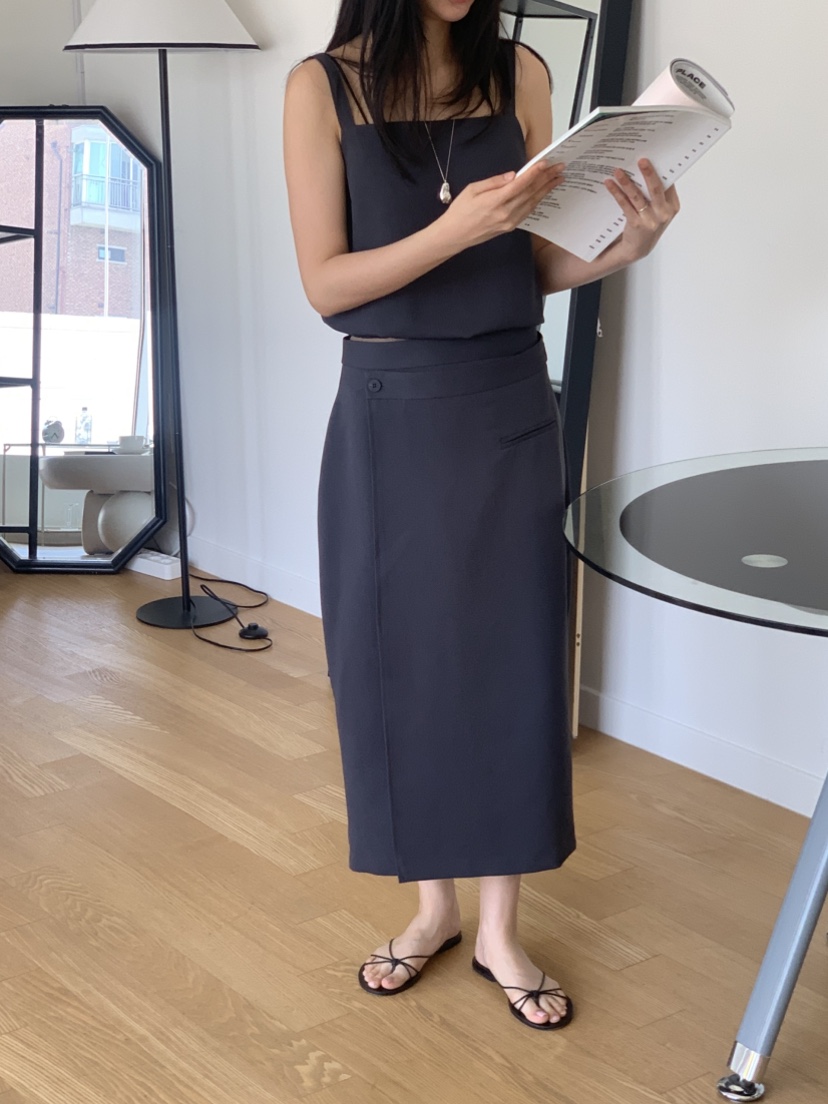 NOUVEAU韓國直郵㊣東大門實拍女裝新品時尚推薦休閑人氣長裙NOUVEAU長裙