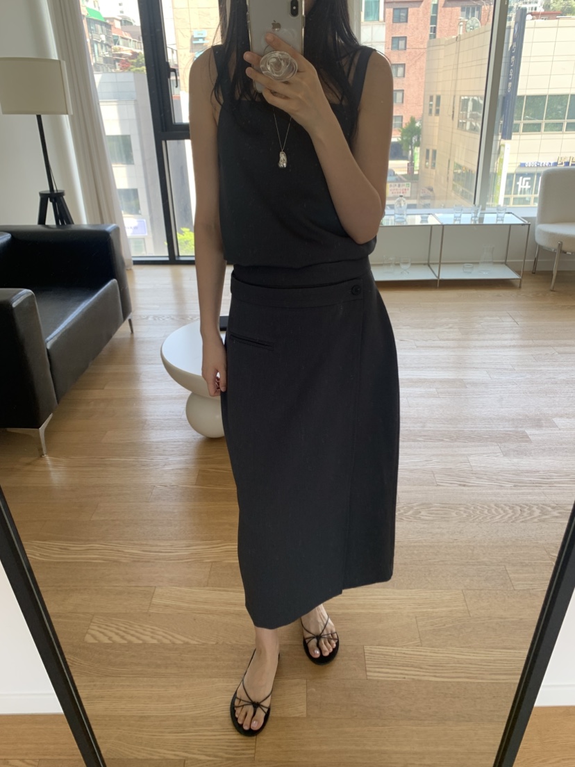 NOUVEAU韓國直郵㊣東大門實拍女裝新品時尚推薦休閑人氣長裙NOUVEAU長裙