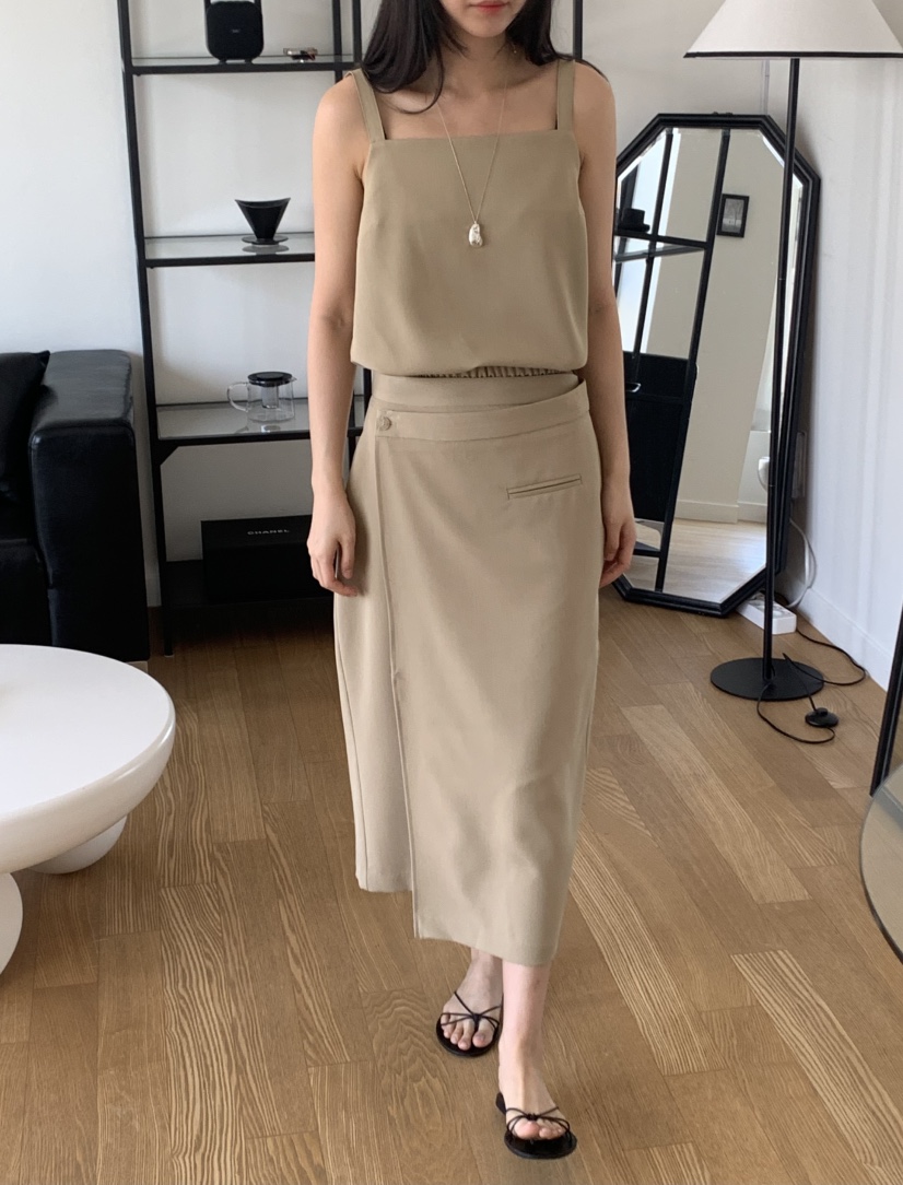 NOUVEAU韓國直郵㊣東大門實拍女裝新品時尚推薦休閑人氣長裙NOUVEAU長裙