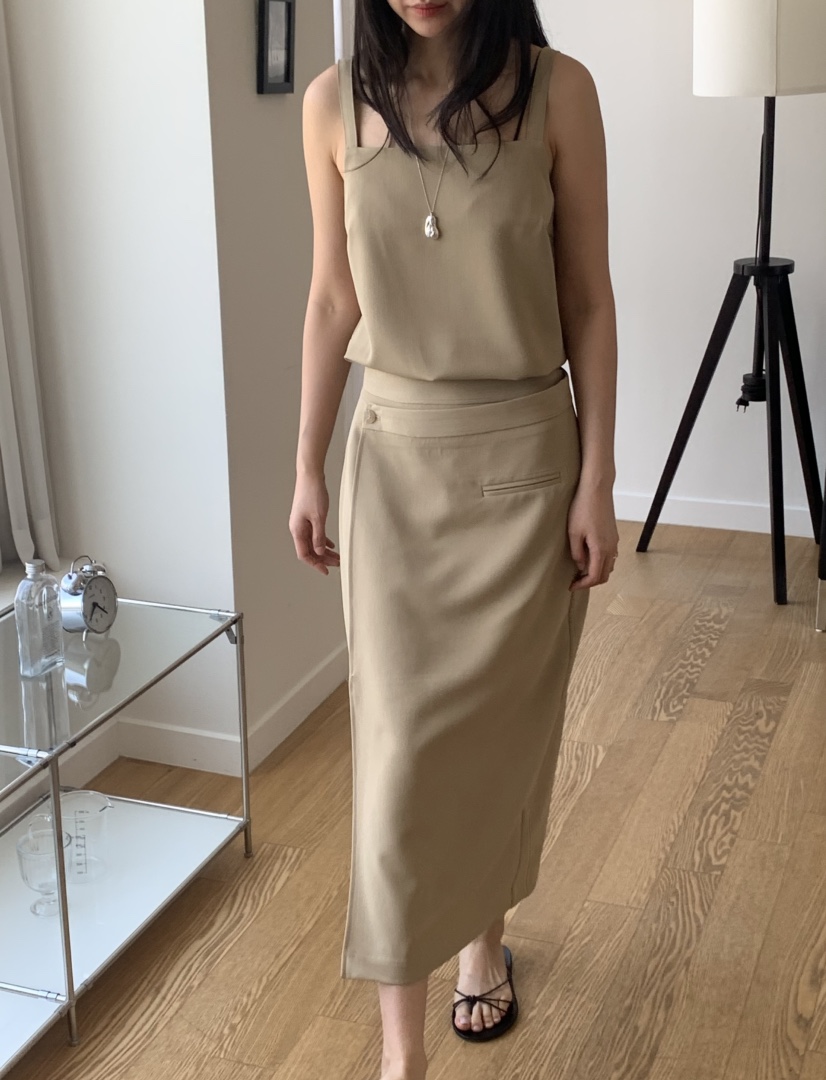 NOUVEAU韓國直郵㊣東大門實拍女裝新品時尚推薦休閑人氣長裙NOUVEAU長裙
