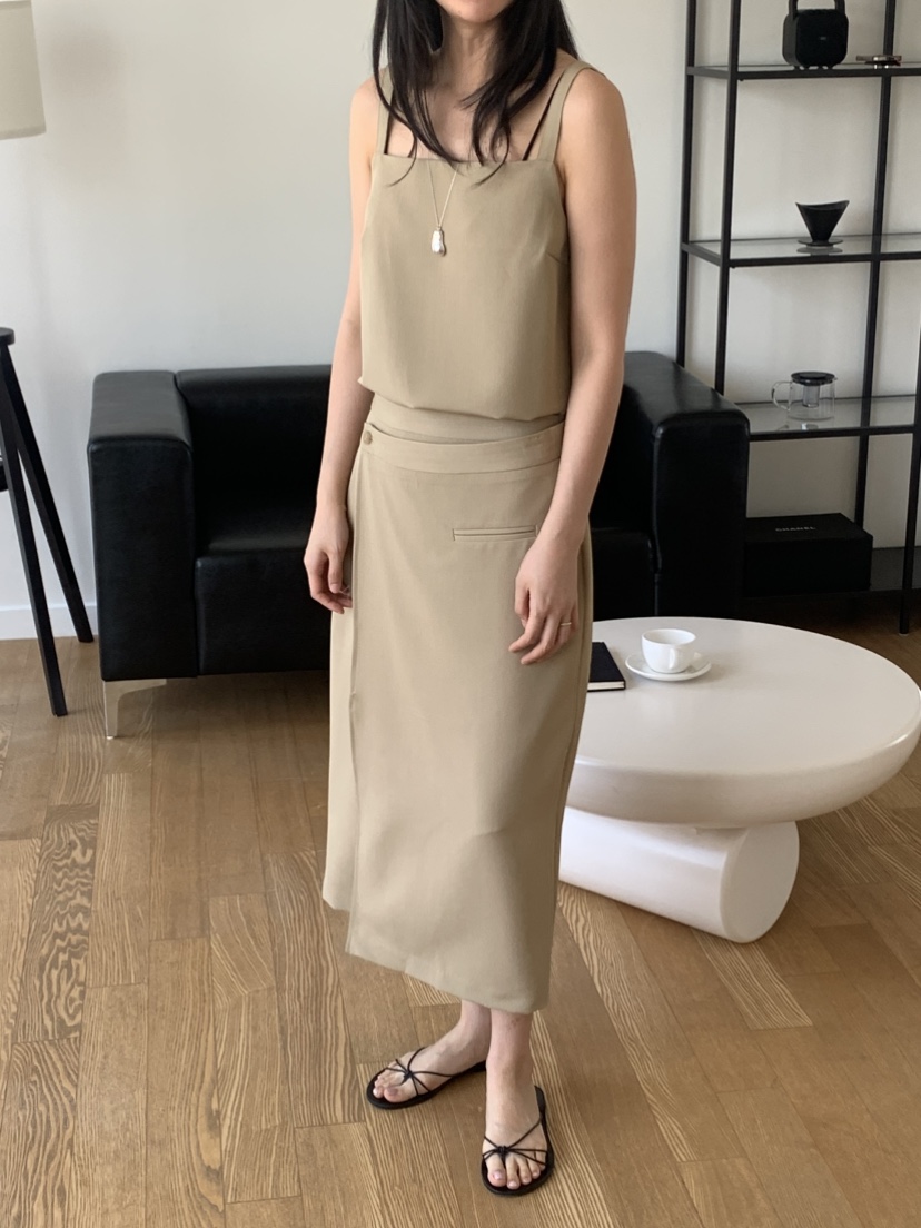NOUVEAU韓國直郵㊣東大門實拍女裝新品時尚推薦休閑人氣長裙NOUVEAU長裙