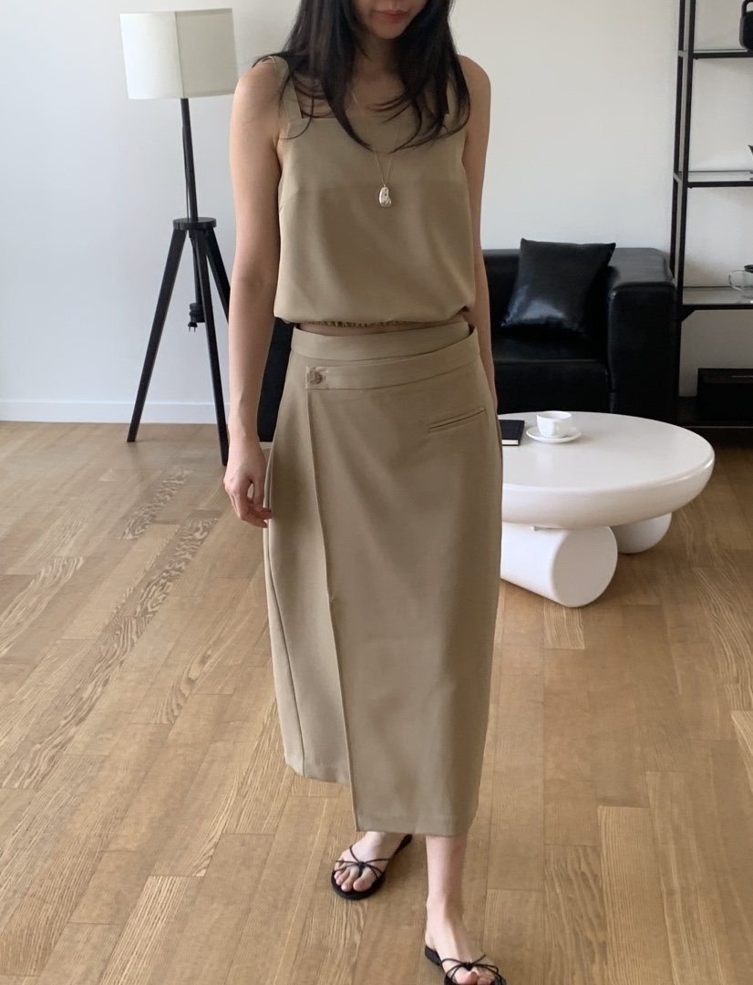 NOUVEAU韓國直郵㊣東大門實拍女裝新品時尚推薦休閑人氣長裙NOUVEAU長裙