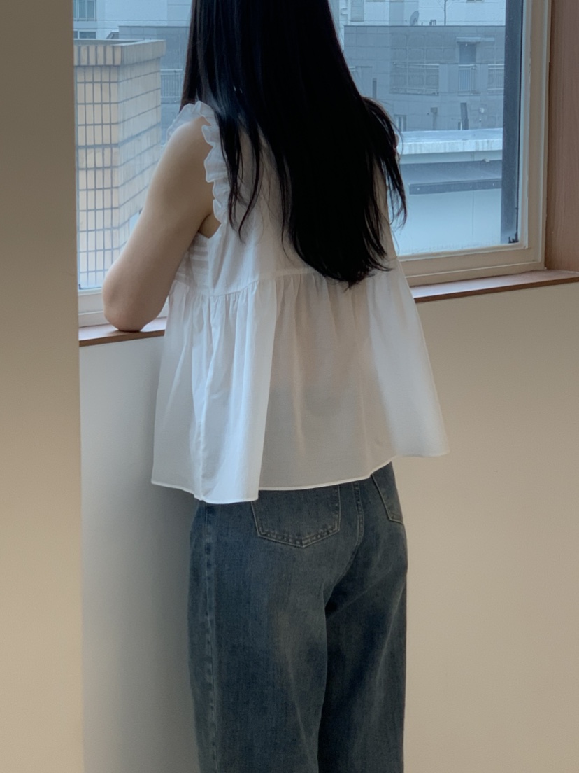NOUVEAU韓國直郵㊣女裝新品推薦熱賣25春夏休閑襯衫蕾絲衫蕾絲NOUVEAU襯衫/蕾絲衫