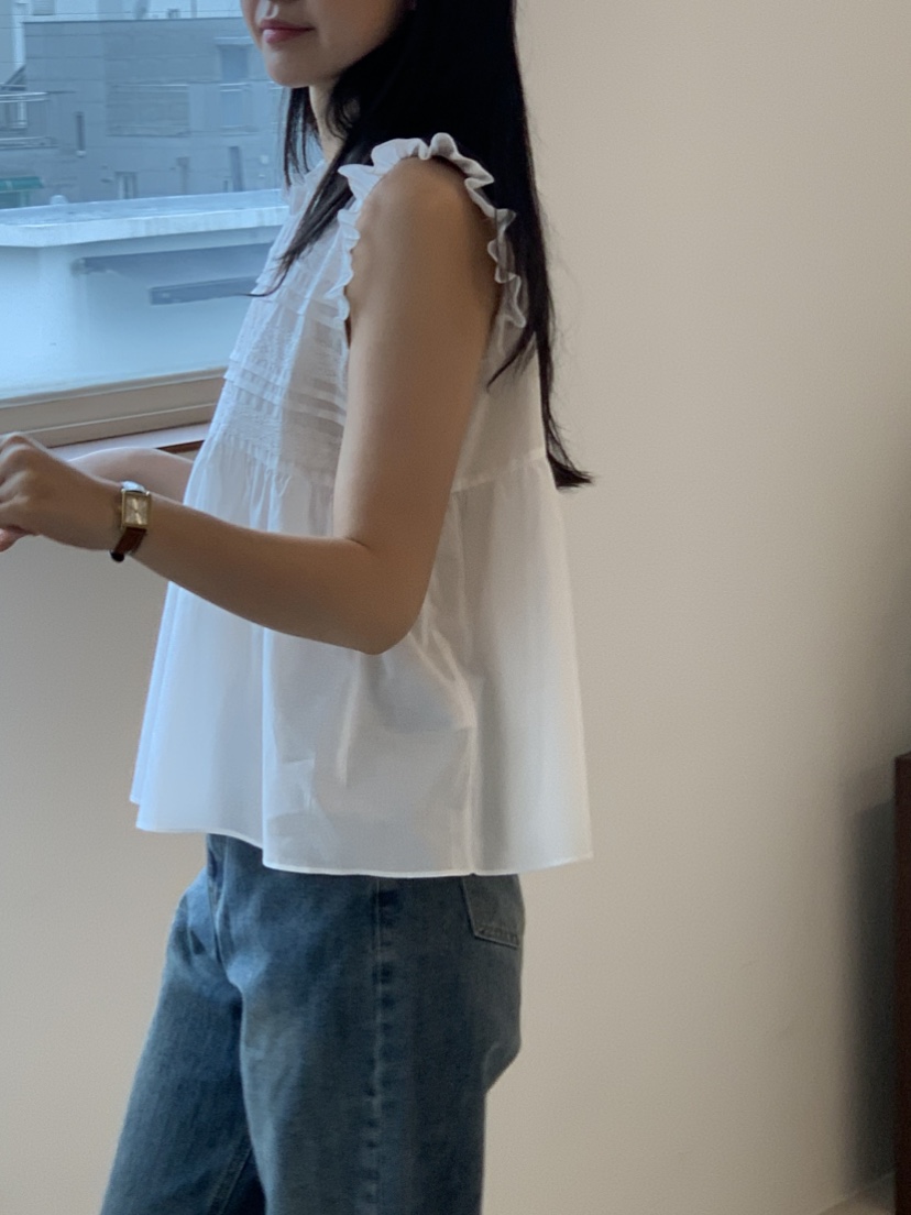 NOUVEAU韓國直郵㊣女裝新品推薦熱賣25春夏休閑襯衫蕾絲衫蕾絲NOUVEAU襯衫/蕾絲衫