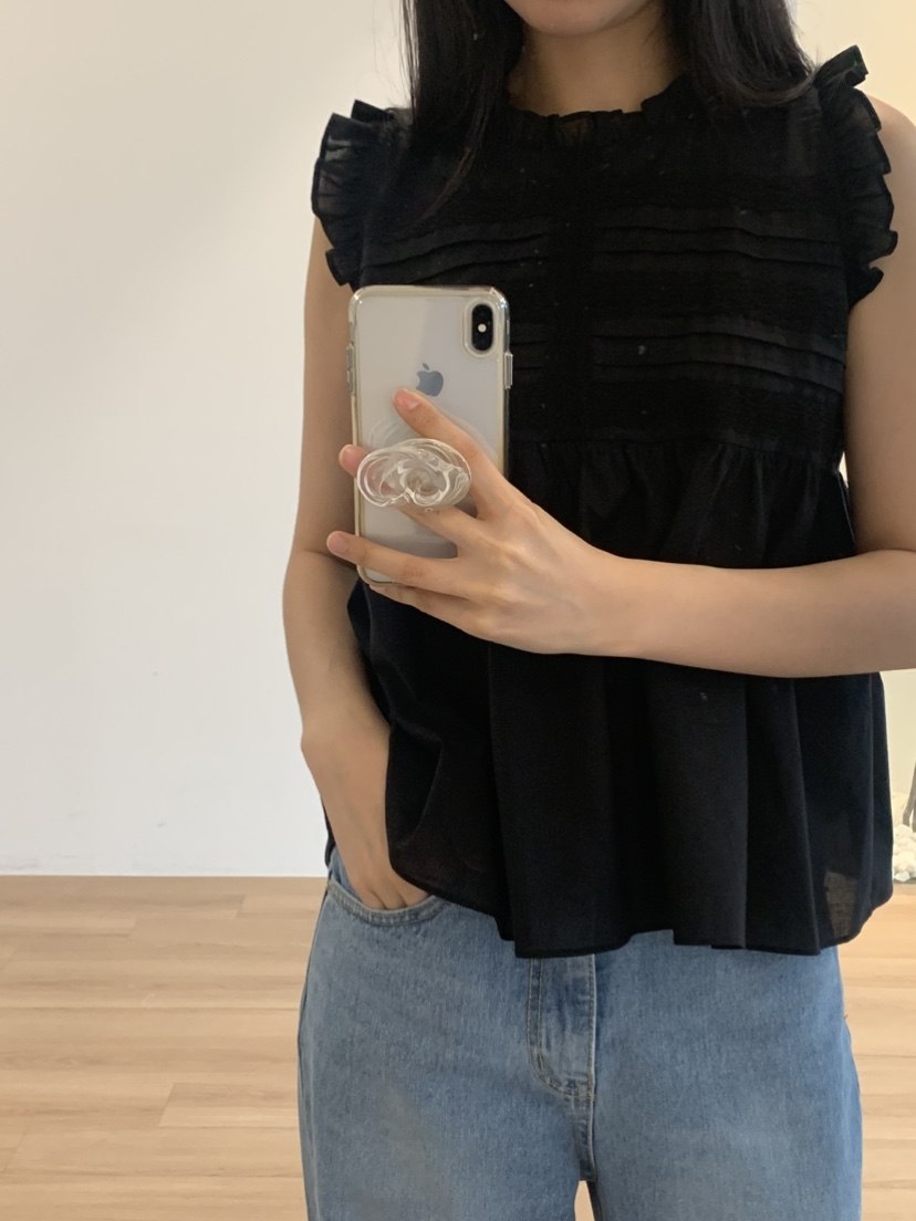NOUVEAU韓國直郵㊣女裝新品推薦熱賣25春夏休閑襯衫蕾絲衫蕾絲NOUVEAU襯衫/蕾絲衫