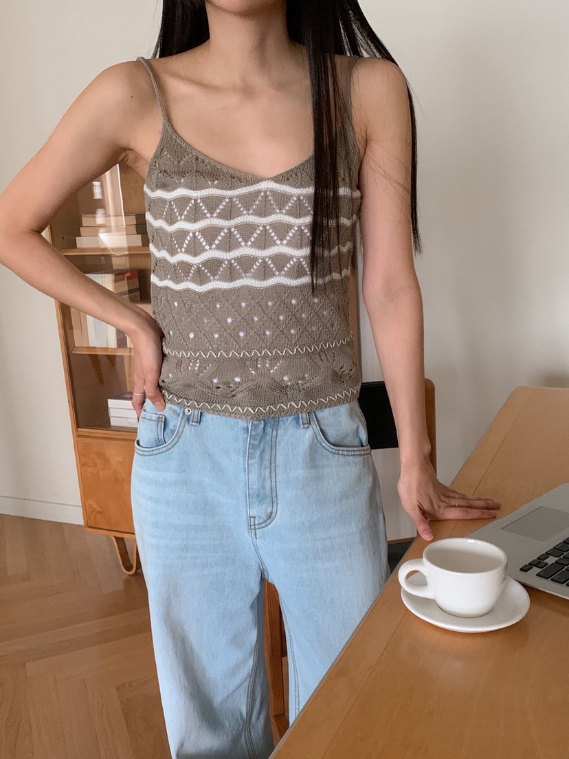 DARLUZ_MI韓國直郵㊣東大門實拍女裝新品休閑人氣熱賣吊帶背心DARLUZ_MI吊帶/背心圖色3