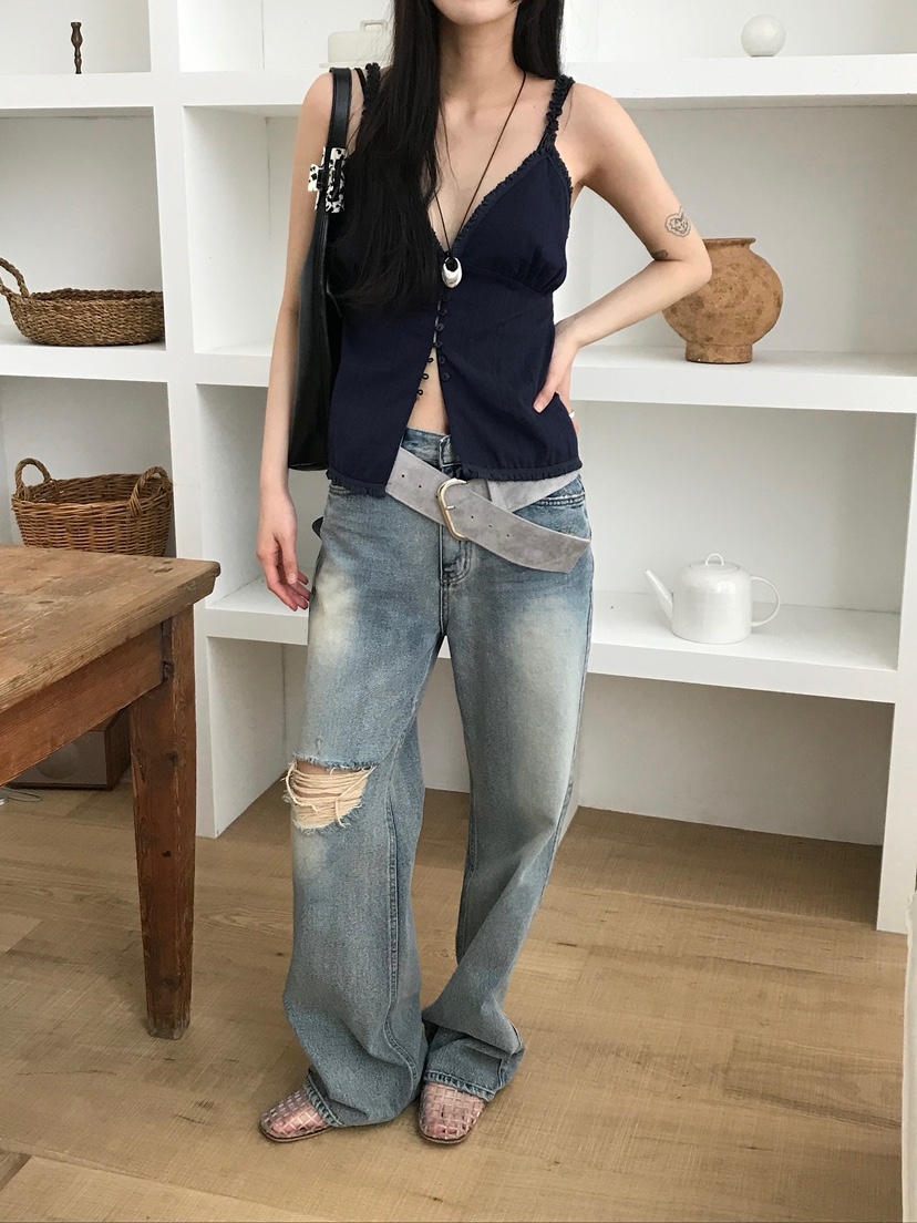 ESCHER韓國㊣直郵東大門代購女裝新品25春夏推薦人氣吊帶背心ESCHER吊帶/背心
