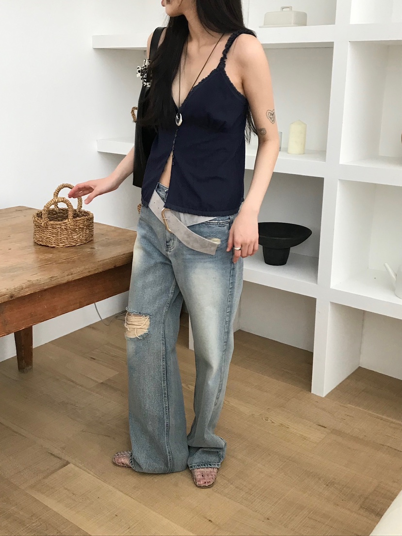 ESCHER韓國㊣直郵東大門代購女裝新品25春夏推薦人氣吊帶背心ESCHER吊帶/背心