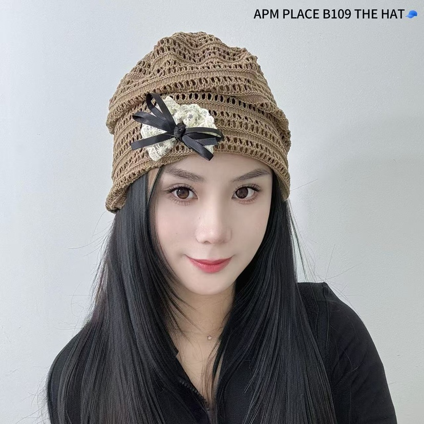 THE HAT-P韓國㊣直郵東大門代購女裝新款人氣休閑帽子蕾絲THE HAT帽子