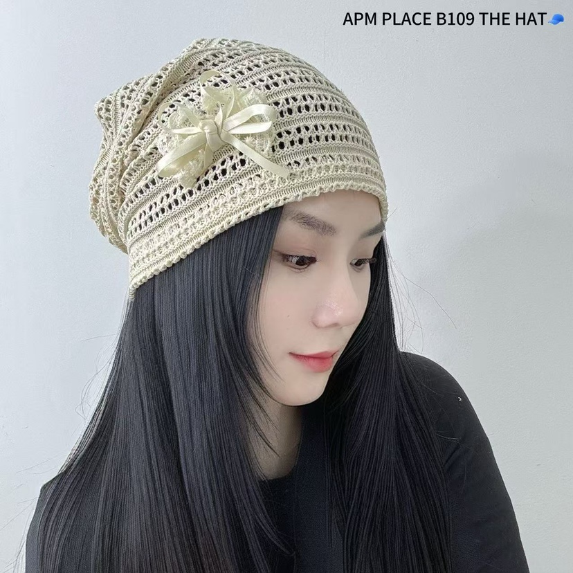 THE HAT-P韓國㊣直郵東大門代購女裝新款人氣休閑帽子蕾絲THE HAT帽子圖色2