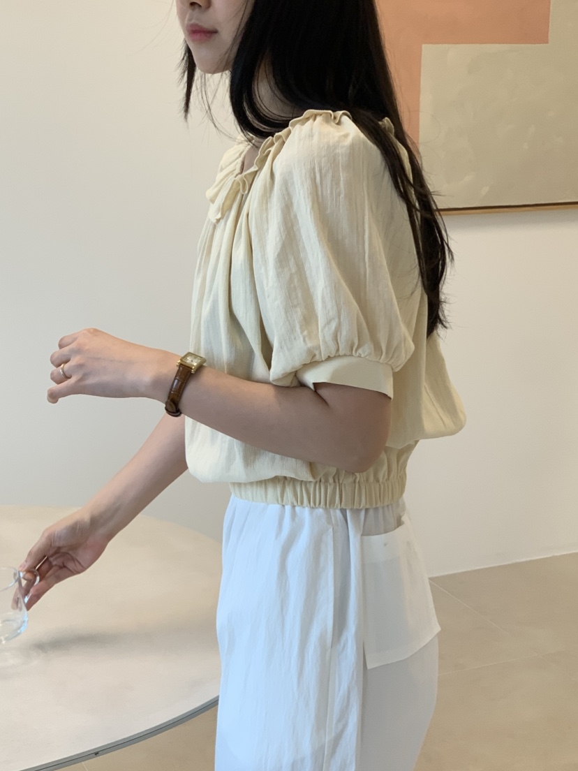 NOUVEAU韓國直郵㊣東大門實拍女裝新款推薦人氣25春夏襯衫蕾絲衫NOUVEAU襯衫/蕾絲衫