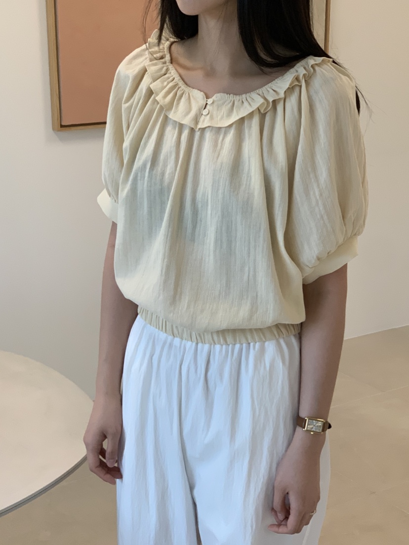 NOUVEAU韓國直郵㊣東大門實拍女裝新款推薦人氣25春夏襯衫蕾絲衫NOUVEAU襯衫/蕾絲衫