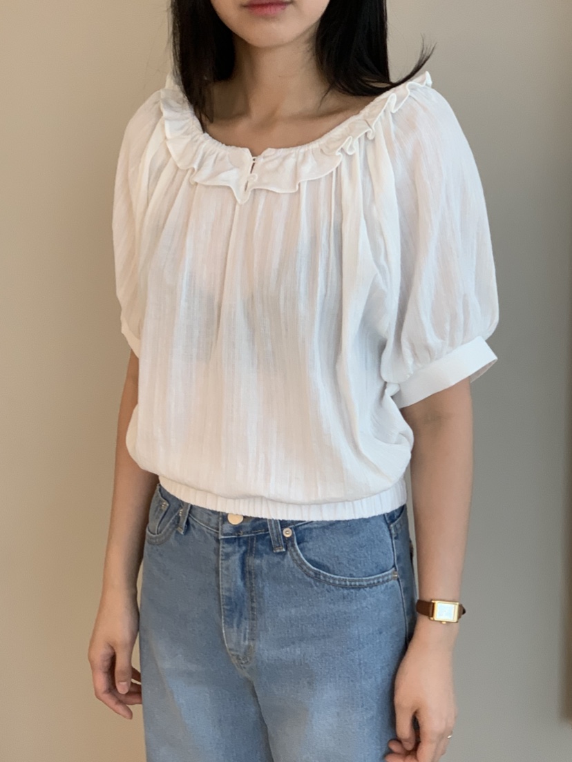 NOUVEAU韓國直郵㊣東大門實拍女裝新款推薦人氣25春夏襯衫蕾絲衫NOUVEAU襯衫/蕾絲衫