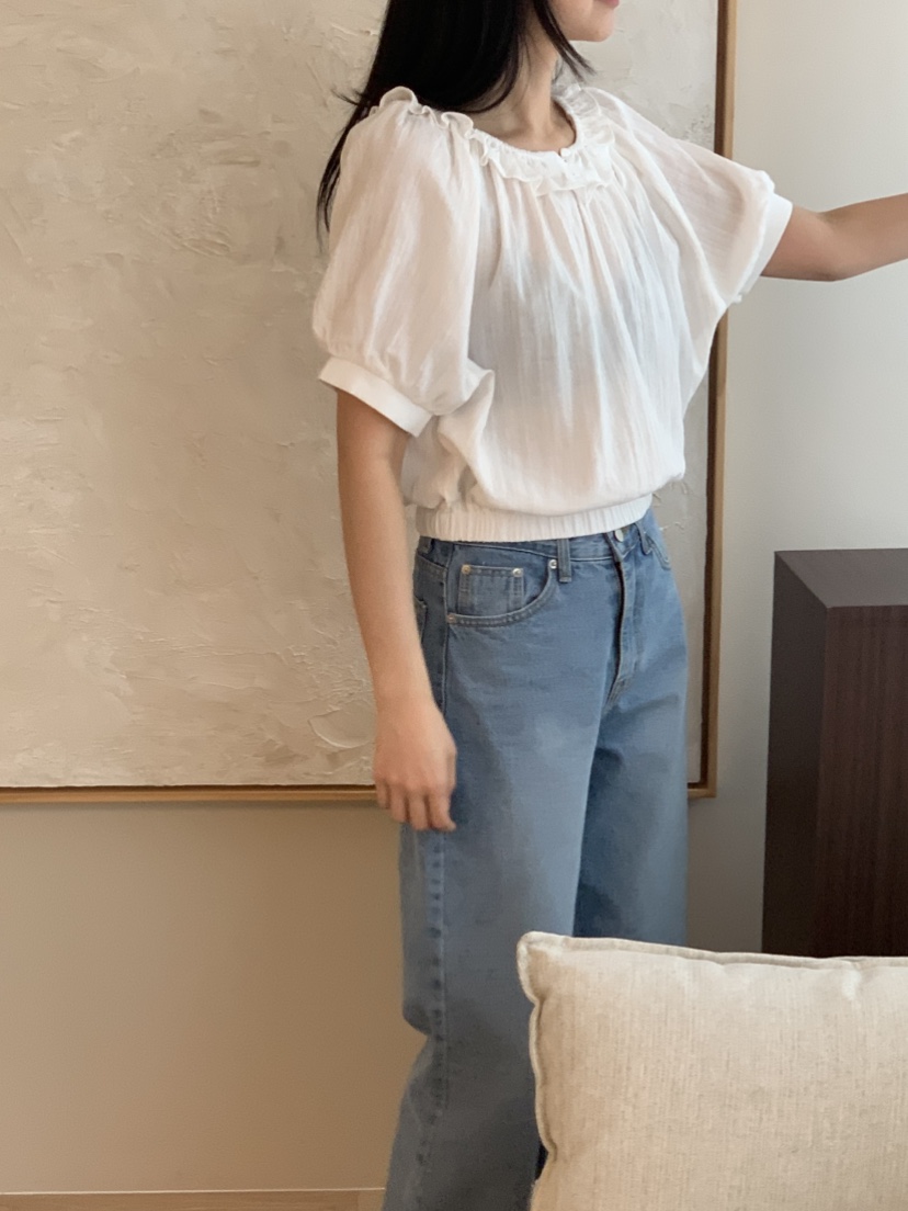 NOUVEAU韓國直郵㊣東大門實拍女裝新款推薦人氣25春夏襯衫蕾絲衫NOUVEAU襯衫/蕾絲衫