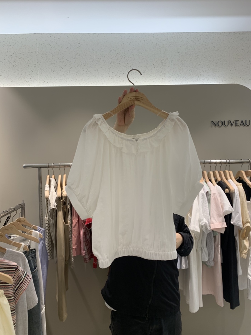 NOUVEAU韓國直郵㊣東大門實拍女裝新款推薦人氣25春夏襯衫蕾絲衫NOUVEAU襯衫/蕾絲衫圖色2