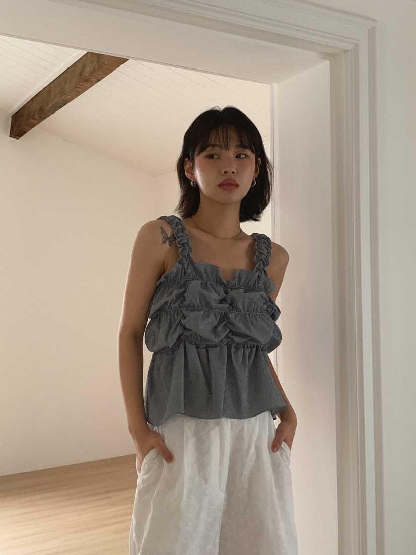 SLAT韓國直郵㊣東大門實拍女裝新款時尚休閑人氣熱賣吊帶背心SLAT吊帶/背心