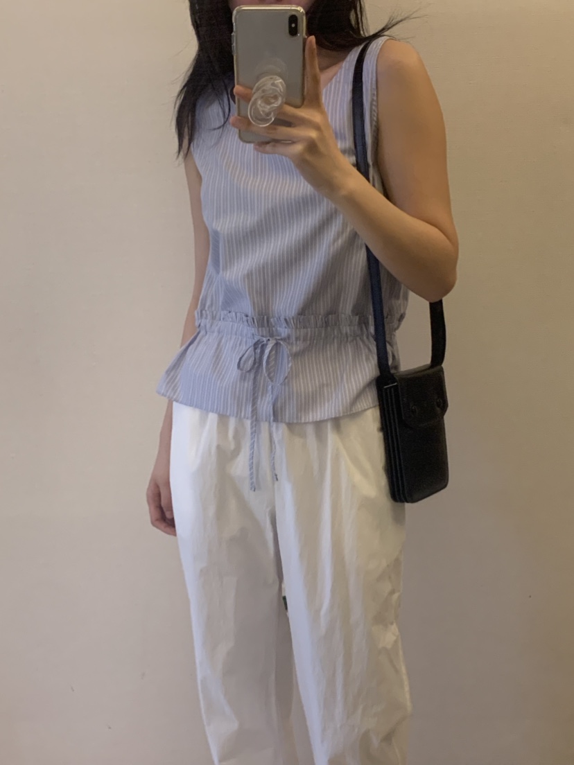 NOUVEAU直郵韓國代購㊣女裝新品25春夏人氣熱賣吊帶背心格紋NOUVEAU吊帶/背心