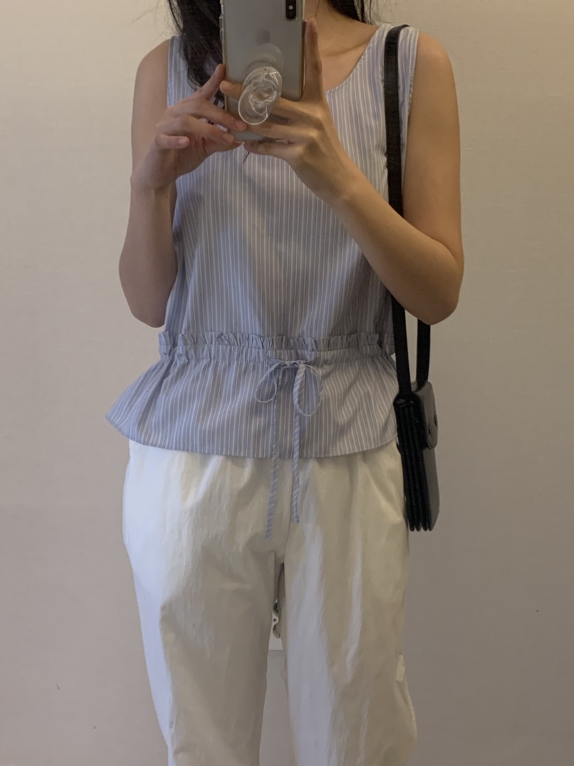 NOUVEAU直郵韓國代購㊣女裝新品25春夏人氣熱賣吊帶背心格紋NOUVEAU吊帶/背心