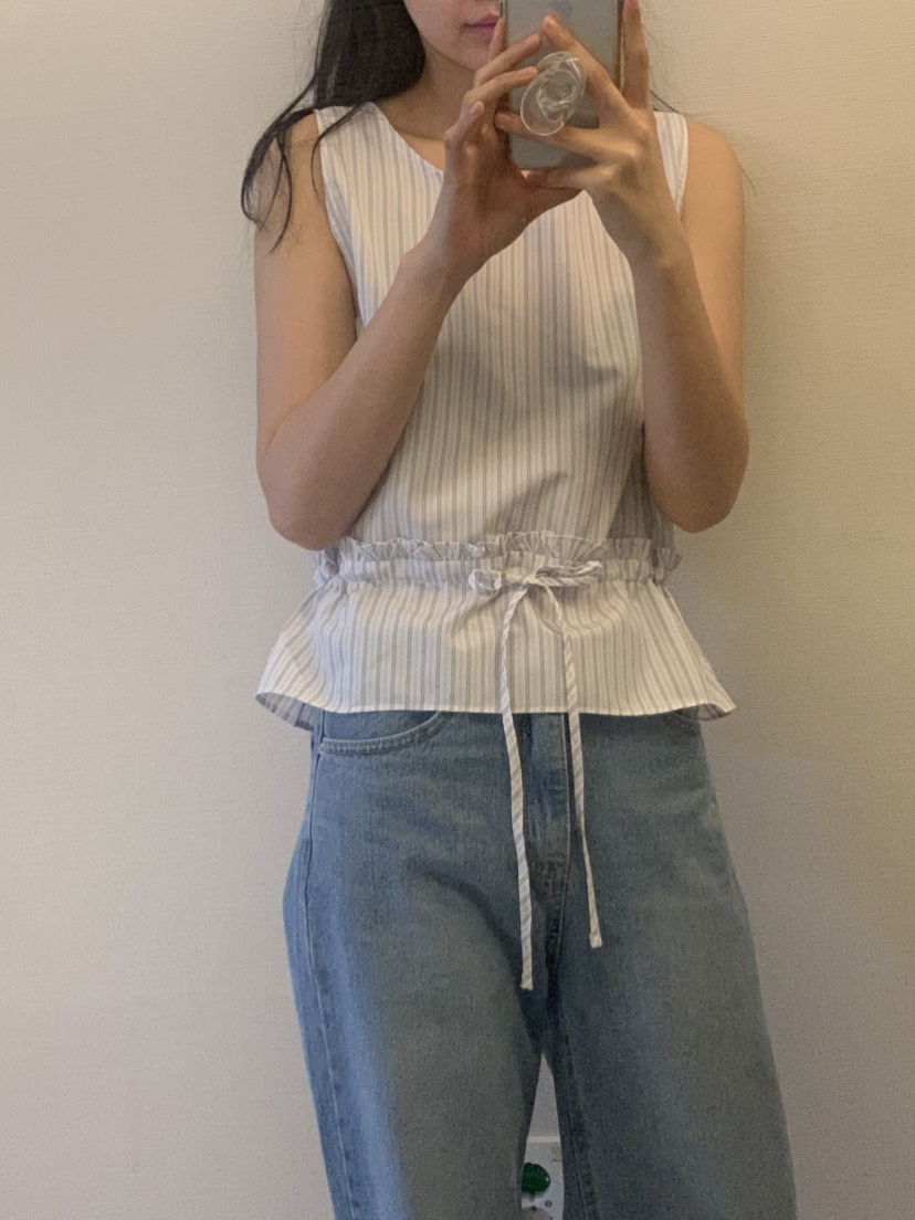 NOUVEAU直郵韓國代購㊣女裝新品25春夏人氣熱賣吊帶背心格紋NOUVEAU吊帶/背心