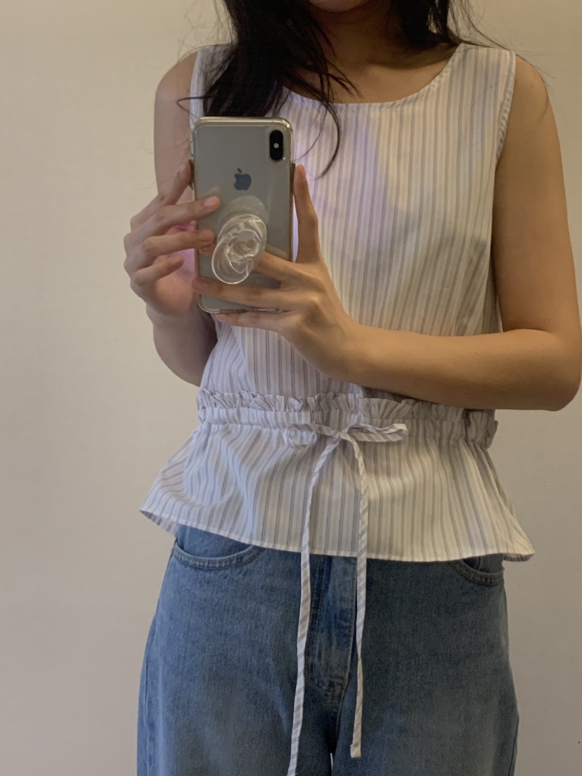 NOUVEAU直郵韓國代購㊣女裝新品25春夏人氣熱賣吊帶背心格紋NOUVEAU吊帶/背心