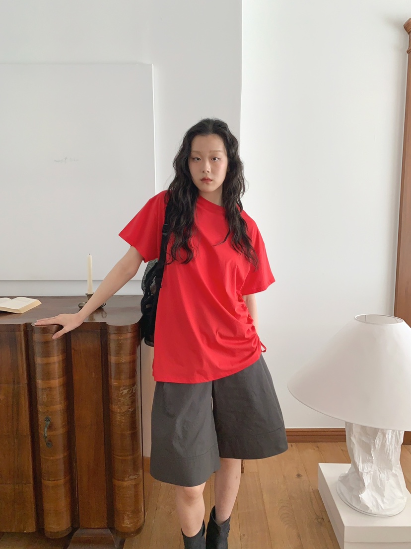 JKICHI直郵韓國代購㊣女裝新品時尚人氣25春夏短褲斜紋棉布腰帶JKICHI短褲