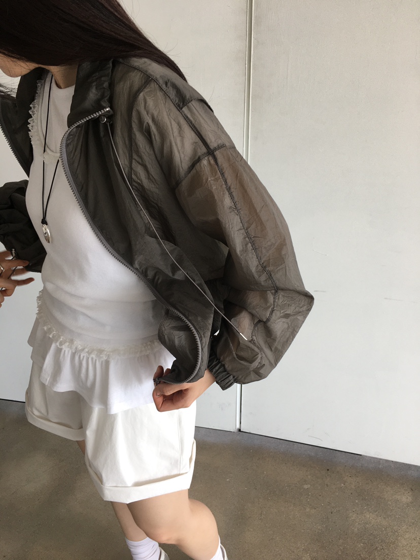 SPREAD直郵韓國代購㊣女裝新款休閑時尚人氣熱賣推薦夾克透明SPREAD夾克