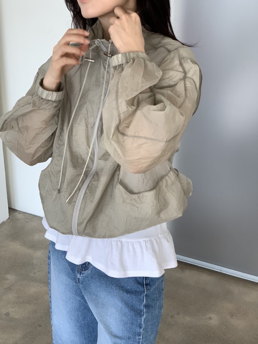 SPREAD直郵韓國代購㊣女裝新款休閑時尚人氣熱賣推薦夾克透明SPREAD夾克