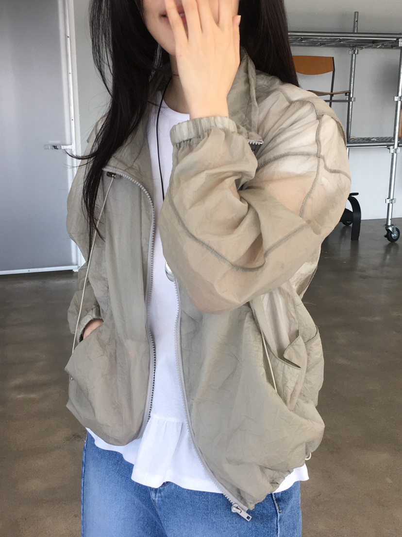 SPREAD直郵韓國代購㊣女裝新款休閑時尚人氣熱賣推薦夾克透明SPREAD夾克