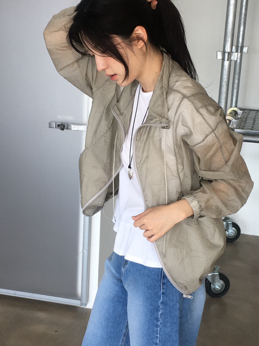 SPREAD直郵韓國代購㊣女裝新款休閑時尚人氣熱賣推薦夾克透明SPREAD夾克