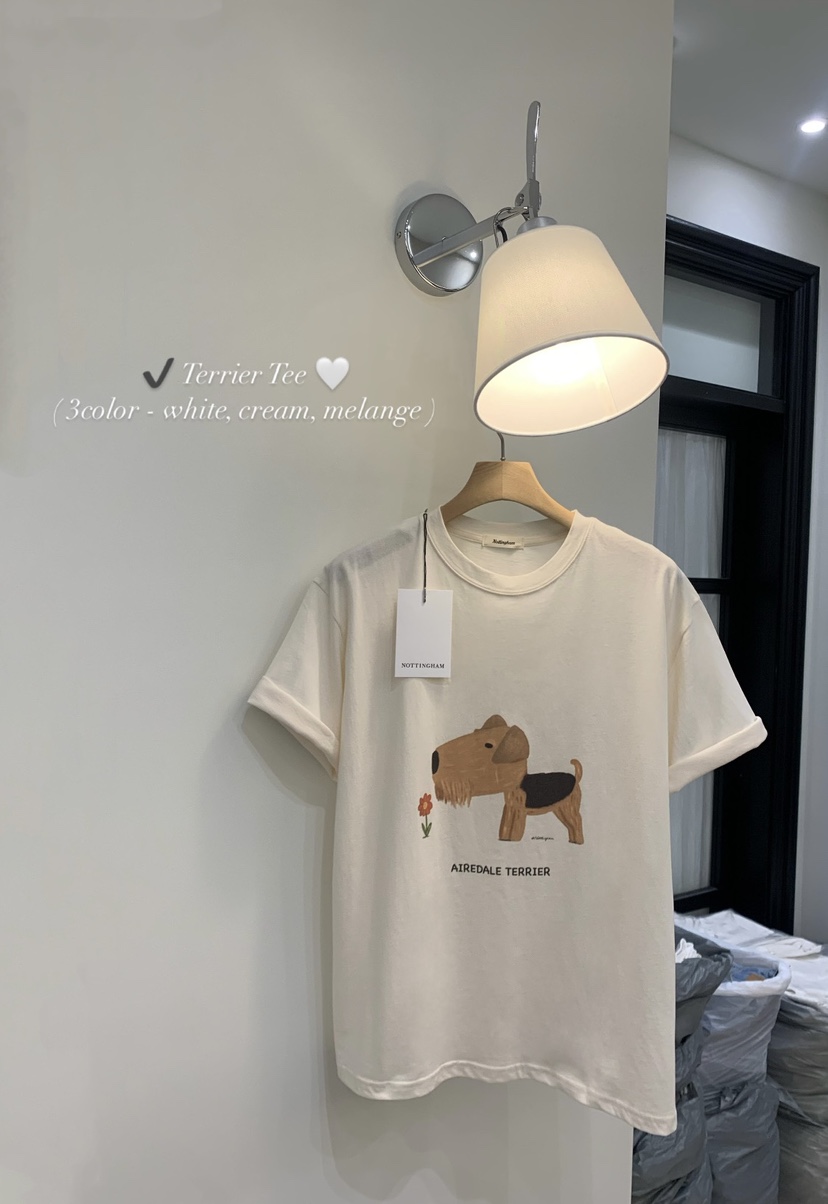 NOTTINGHAM韓國直郵㊣女裝新品人氣時尚25春夏休閑推薦熱賣T恤NOTTINGHAMT恤圖色2