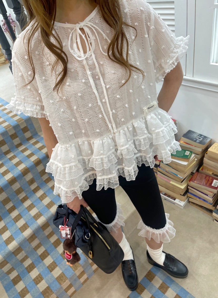 BOUTIQUE-L韓國㊣直郵東大門代購女裝新款休閑時尚襯衫蕾絲衫BOUTIQUE-L襯衫/蕾絲衫
