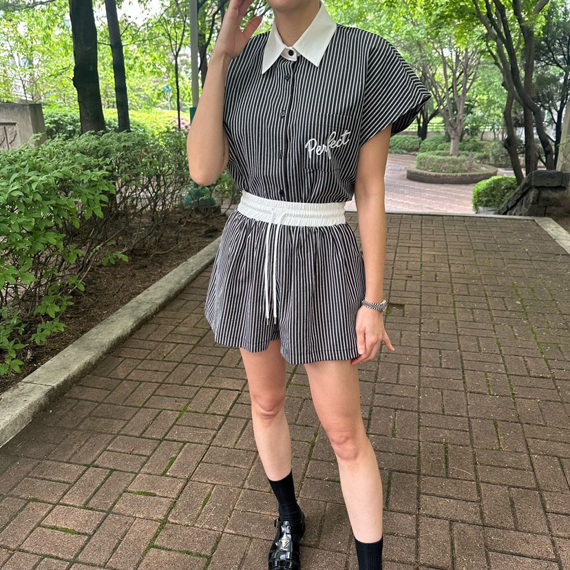 MABEL-Q韓國直郵㊣東大門實拍女裝新品時尚推薦熱賣25春夏短褲SOUIT by mabel-Q短褲