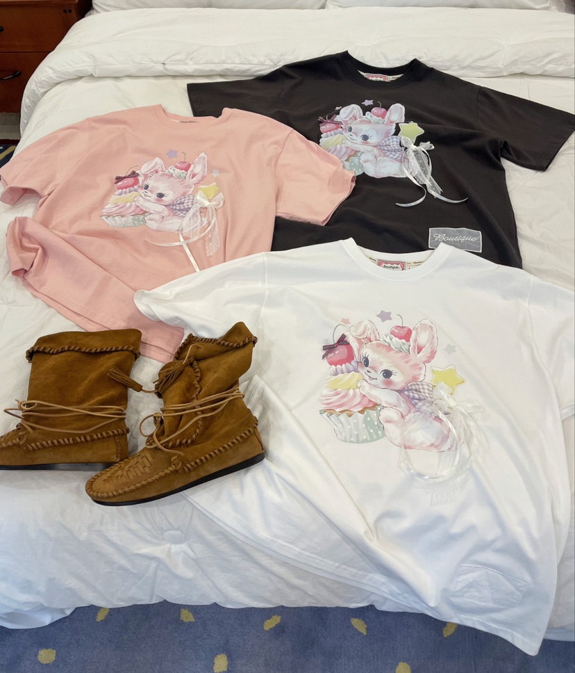 BOUTIQUE-L韓國㊣直郵東大門代購女裝新品熱賣時尚25春夏T恤BOUTIQUE-LT恤