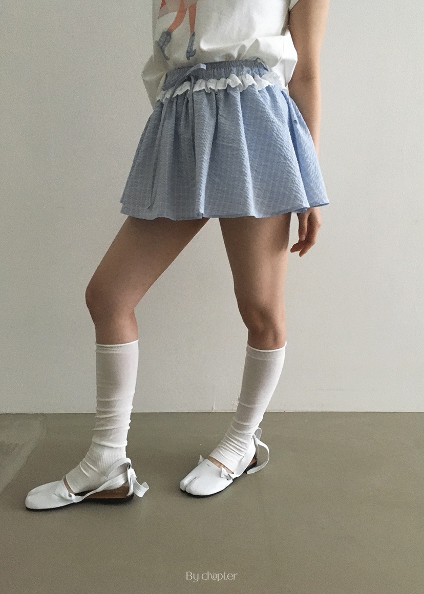 BY CHAPTER韓國直郵㊣女裝新品25春夏熱賣人氣短裙格紋半身裙Chapter短裙