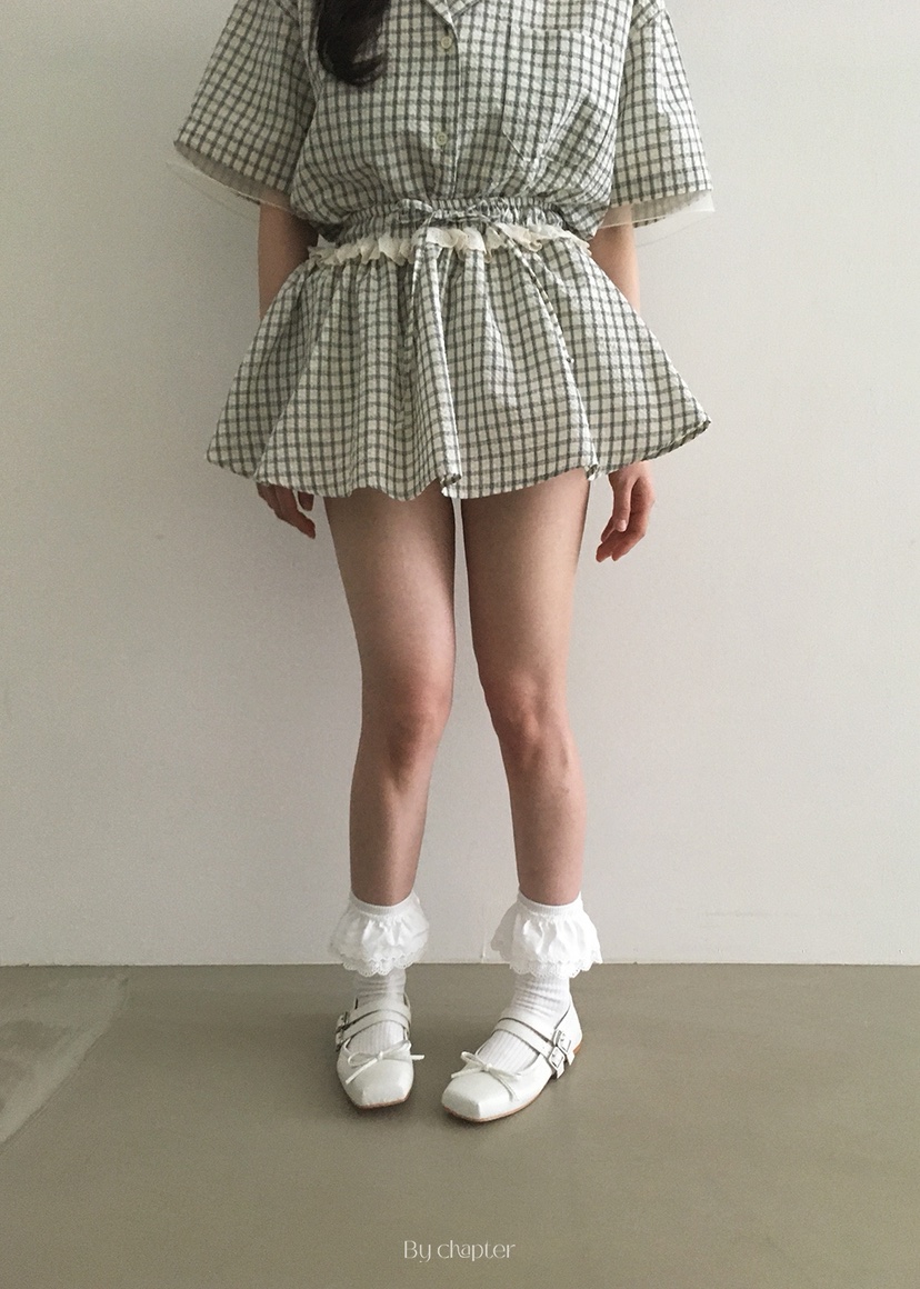 BY CHAPTER韓國直郵㊣女裝新品25春夏熱賣人氣短裙格紋半身裙Chapter短裙